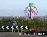 The bizarre Hatch Warren roundabout . . . , photo © E.P.Tozer