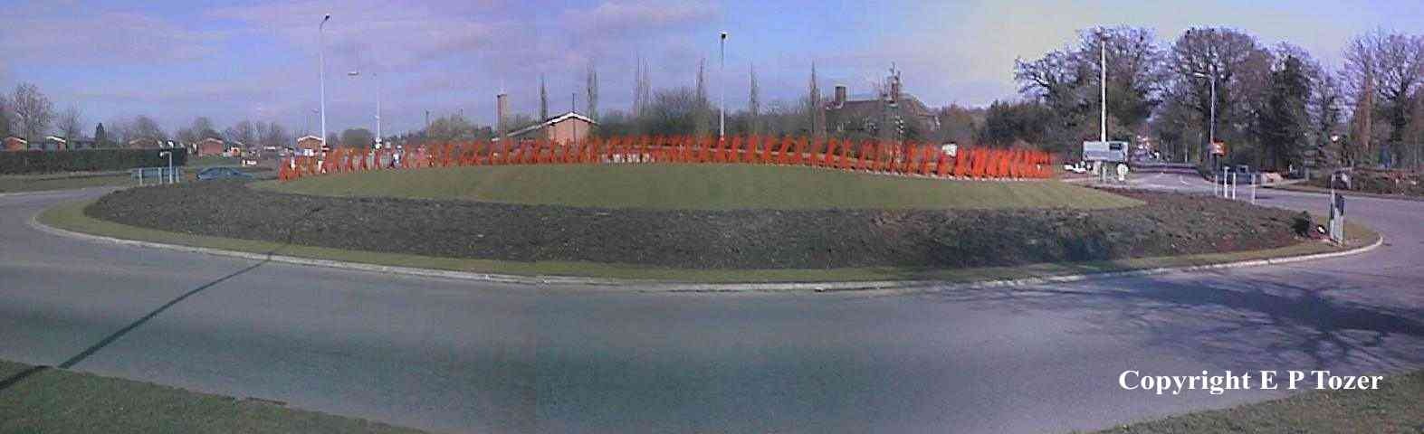 Crockford Road roundabout, image  E.P.Tozer